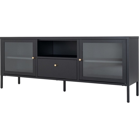 Artichok James TV meubel Zwart - Metaal - 3 Deuren - 160 cm