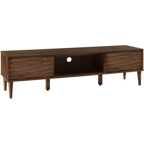 Beliani - KAYAN - TV-meubel - Donkere houtkleur - MDF