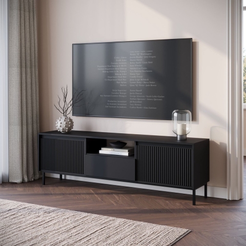 Meubella TV-Meubel Orvana - Zwart - 174 cm