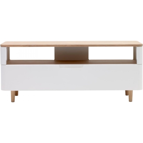 Nordic Home Rune tv-meubel - 120 cm - eikenhout - naturel|wit
