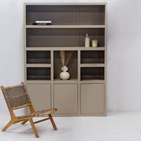 Giga Meubel - Wandkast Hardhout Beige - 160x46x220cm - Xander