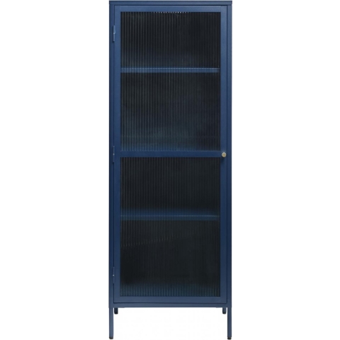 Nordic Home Olan glazen wandkast - 160 cm - blauw