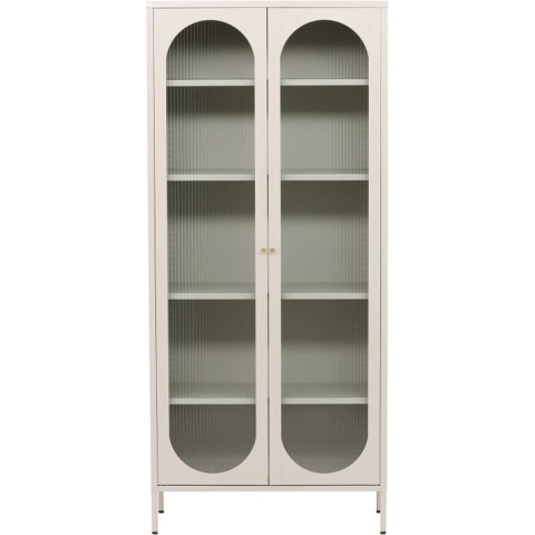 Svea - Mila vitrinekast - 80 x 180 cm - beige