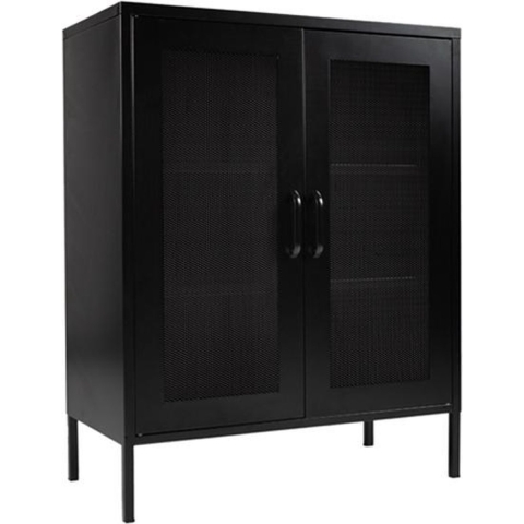 Metalen vitrine lockerkast Finn zwart