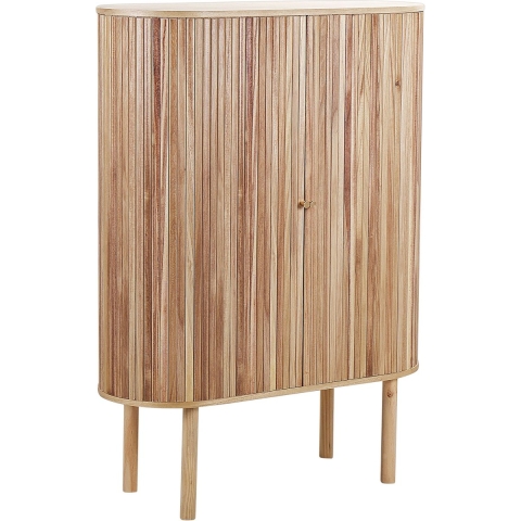 Beliani - MANARA - Dressoir - Lichthout - 130 cm - Paulowniahout