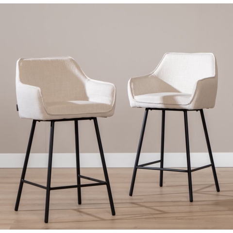 Bronx71 Barkruk Ciara linnen off white 65-78 cm