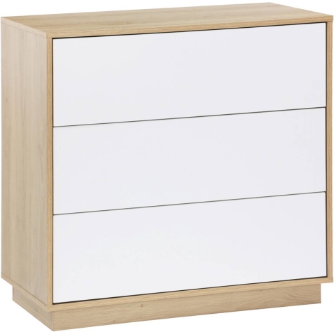 sweeek - Commode met 3 lades in bicolor houteffect