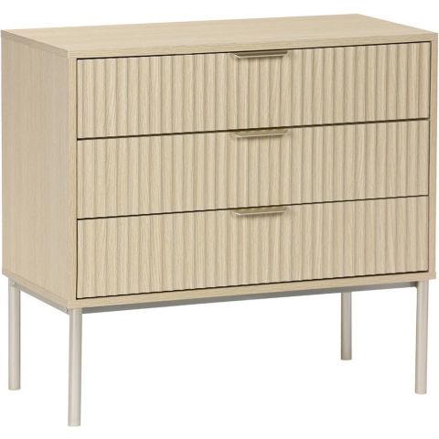 sweeek - Commode met hout- en metaaleffect, 3 laden