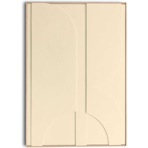 Reinders - Mars Sand Beige - Relief Art Schilderij 70x50cm Hout