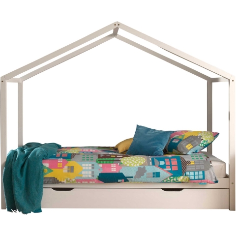 Vipack Dallas Huisbed met Slaaplade 90x200 cm Wit
