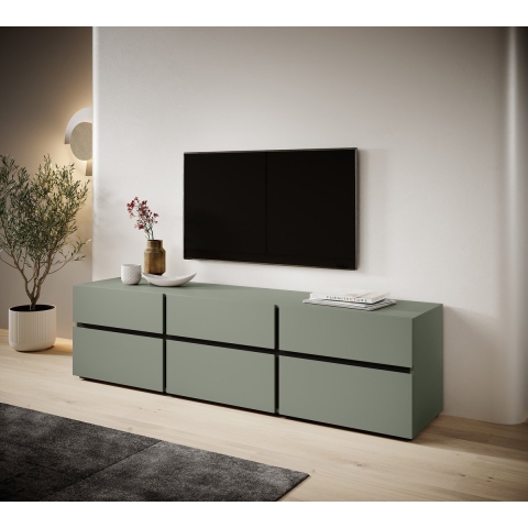 Meubella TV-Meubel Cainan - Groen - 180 cm