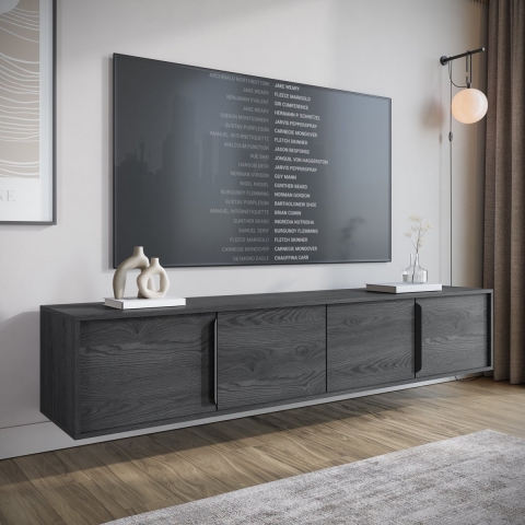 Meubella TV-Meubel Elora - Grijs eiken - 200 cm