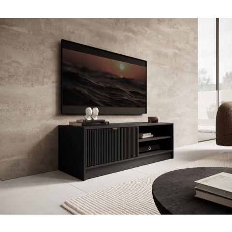 Meubella TV-Meubel Tavares - Zwart - 120 cm