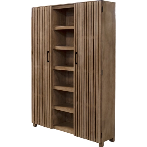 Giga Meubel - Wandkast Naturel Mangohout - 140x40x210cm