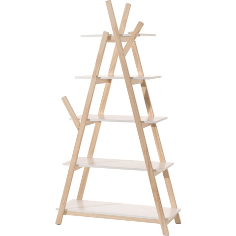 LUCEVI - Kinderkamer Kiddy Boekenkast - Hout - Wit - 90x34x168.7 cm