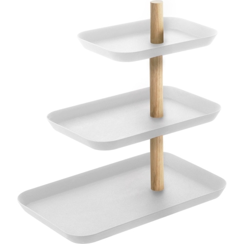 Yamazaki Accessoirestandaard met Draaibare Trays - Rin - Wit