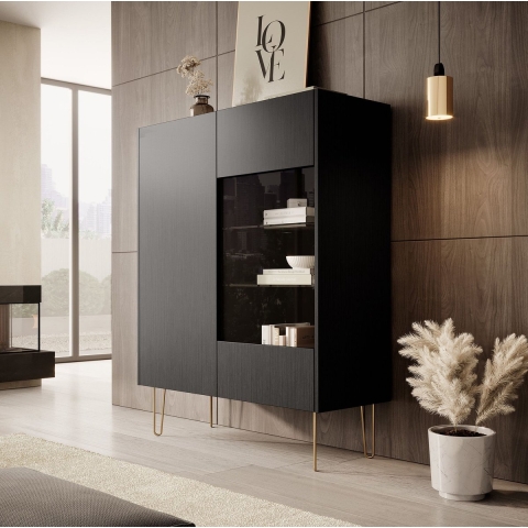 Meubella Opbergkast Hacienda - Zwart - 97 cm
