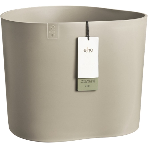 Elho Eden Aquacare Low 40 - Zacht taupe - L 44 x B x H 35 cm - Binnen en Buiten - 100% gerecycled