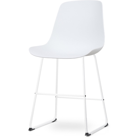 Nolon Nino-Pip Barkruk Wit - Kunststof - Wit Onderstel - 65 cm