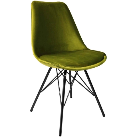 Kick kuipstoel Velvet - Groen