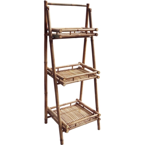 sweeek - Bamboe boekenplank met 3 niveaus