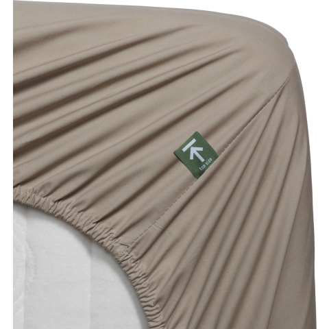 Beddinghouse Percale katoen - Splittopper Hoeslaken - 180x220 - Zand