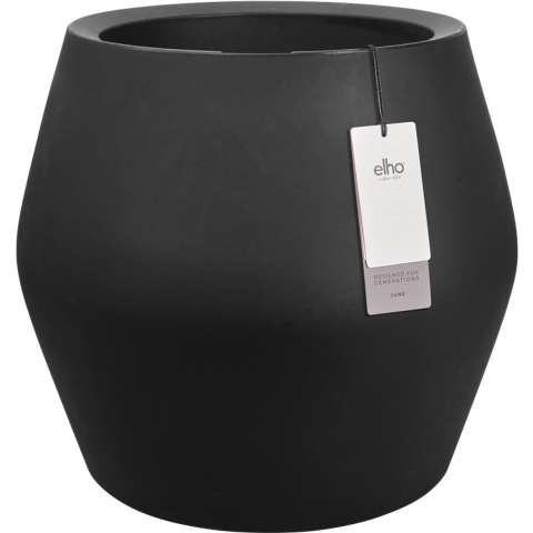 Elho June Split Low 46 - Zwart - Ø 46 x H 42 cm - Binnen en Buiten - 100% gerecycled