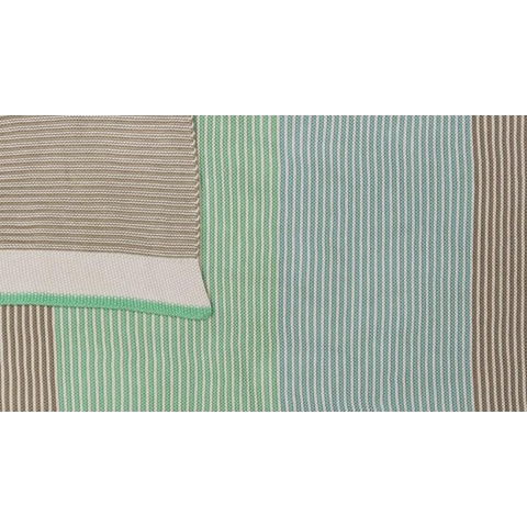 Pip Studio Blockstripe Plaid 130 x 170 cm - Lichtgroen
