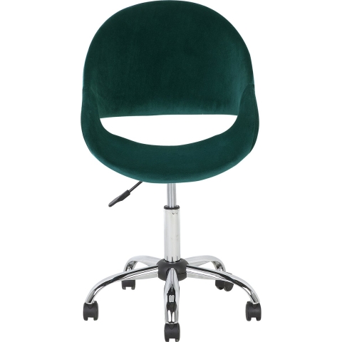 Beliani - SELMA - Bureaustoel - Groen - Fluweel