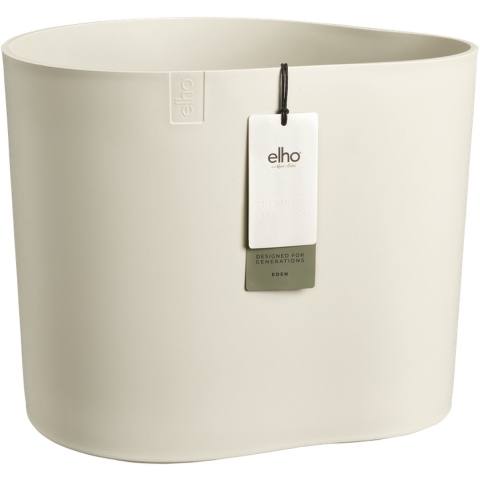Elho Eden Aquacare Low 40 - Linnen wit - L 44 x B x H 35 cm - Binnen en Buiten - 100% gerecycled