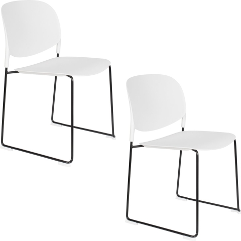 Housecraft Stacks Eetkamerstoelen Wit - Set van 4