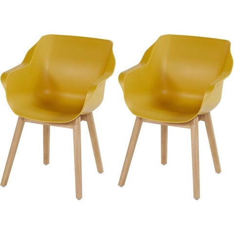 Hartman Sophie Studio Teak Tuinstoel - Set van 2 - Geel