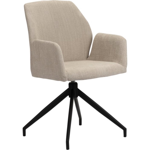 Pole to Pole Storm Draaibare Eetkamerstoel - Chenille - Beige