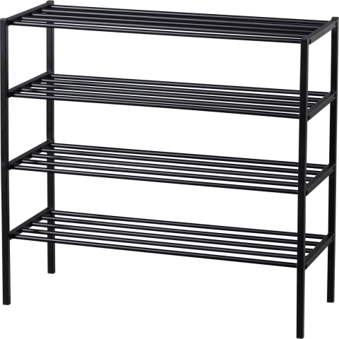WOOOD Ferro Schoenenrek - Metaal - Zwart - 80x85x35