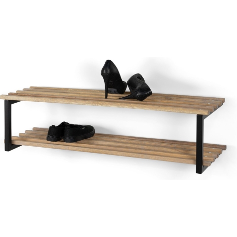 Spinder Design Rizzoli | Marco XL (100 cm) Schoenenrek - Zwart | Eiken