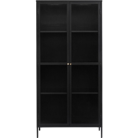 by fonQ Opal Vitrinekast - H 190 cm - Zwart