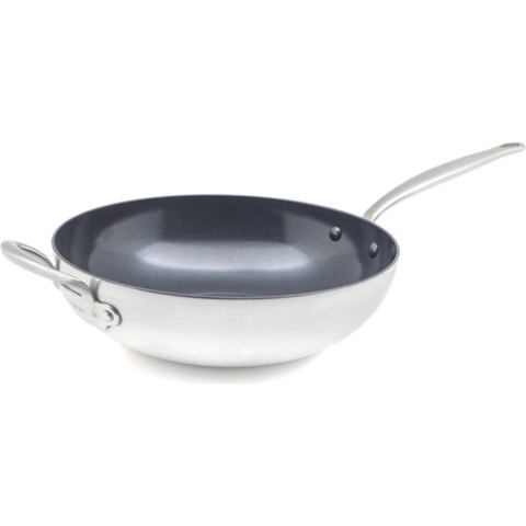 GreenPan Barcelona Evershine Wokpan Ø 30 cm - Zilver