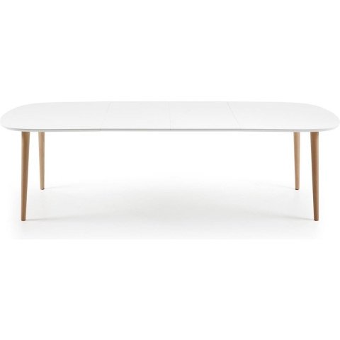 Kave Home Oqui Eettafel Uitschuifbaar Ovaal - 160/260 x 100 cm - Wit