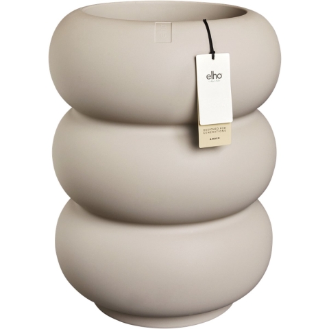 Elho Amber Roll High 43 - Balanced beige - Ø 43 x H 58 cm - Binnen en Buiten - 100% gerecycled