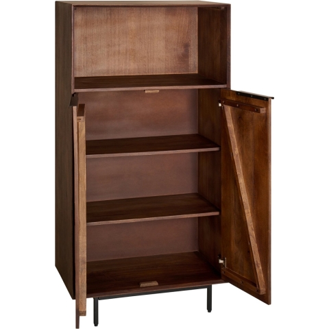Wandkast Vai - Bruin|Hout - Mango - Hout