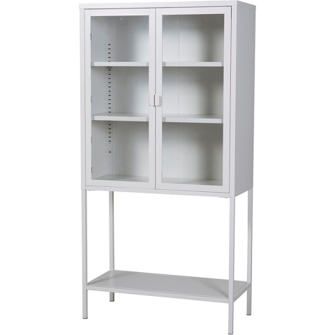 Nest living Claes Metalen Vitrinekast met Glazen Deuren - B 75 cm -