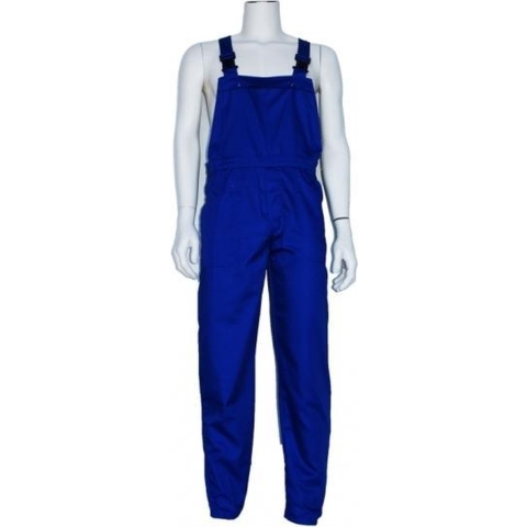 Carnaval verkleed tuinbroek voor volwassenen - blauw - werk overall S (36/48) -