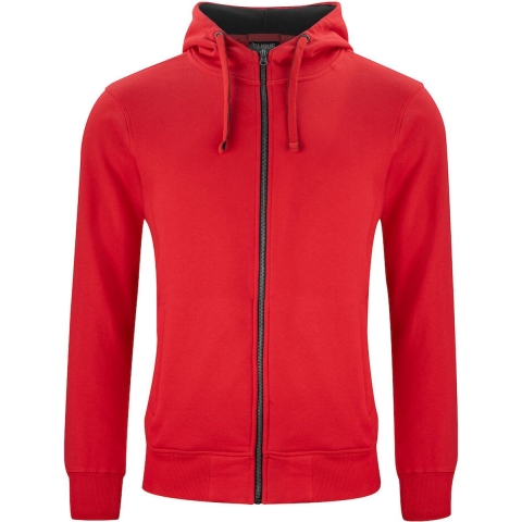 Clique 021044 Classic Hoody Full Zip - Rood - XS