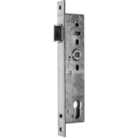 Nemef 9630 Cilinderloopslot | DM40mm | PC 92mm | krukgat 8mm | voorplaat RVS 24x245mm rechthoekig | zamac vernikkelde dagschoot | DR 1+3/2+4 -