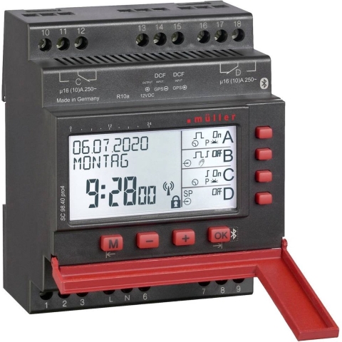 Müller SC 98.40 pro4 110-230V 50-60Hz DIN-rail schakelklok Digitaal 230 V 4000 W