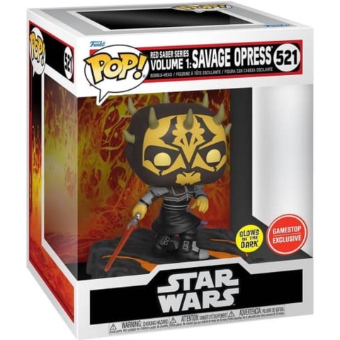 Star Wars Sith Funko POP Vinyl Deluxe: Red Saber Series Volume 1 - Savage Opress (Glow in the Dark)