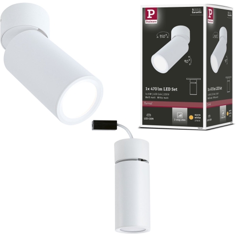 Paulmann Turnal Coin 3SD ABL weiß 93087 LED-opbouwlamp LED 6 W Wit (mat)