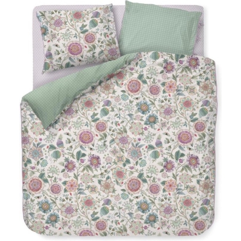 Pip Studio Viva Las Flores Dekbedovertrek 140 x 200/220 cm - Wit