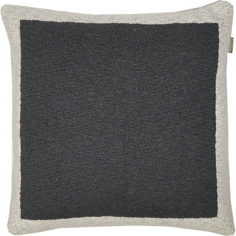 Malagoon Solid Poster Gebreid Sierkussen 50 x 50 cm - Black