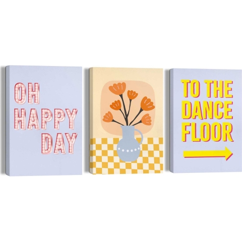 Reinders - Happy Dances - Canvas Schilderijen set 3x 30x20cm